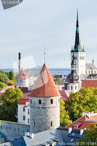 Image of Towers of a fortification of Old Tallinn