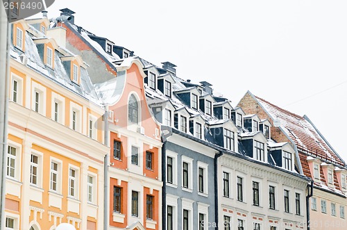 Image of Facades of houses in Old Riga