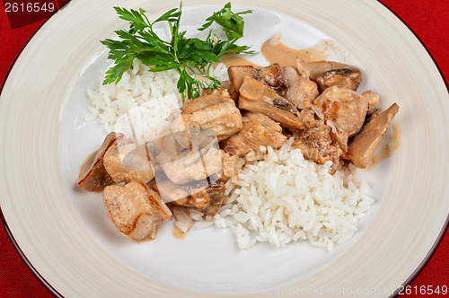 Image of rice with meat