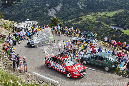 Image of Technical cars in Pyrenees Mountains