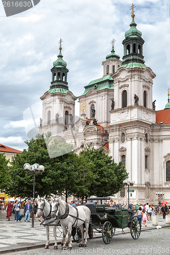 Image of Prague, Czech Republic, – July 19, 2012: Photo of Saint Nichol