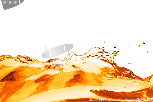 Image of orange water splash isolated on white