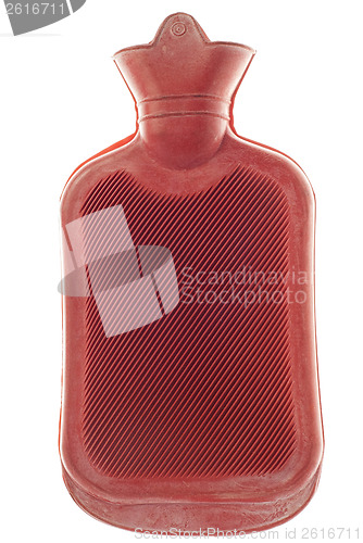 Image of red hot water bladder for getting warm