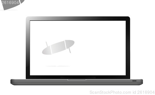 Image of Laptop with blank screen