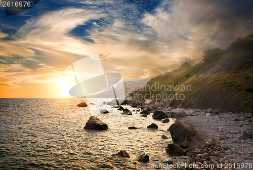 Image of Scenic sunset at Black Sea