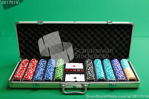 Image of suitcase for poker