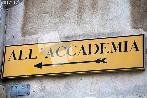 Image of direction to academy