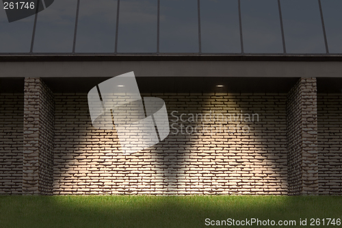 Image of Lit Brick Wall