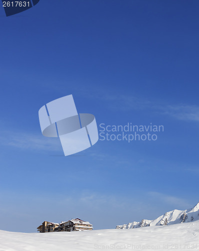 Image of Hotel in winter mountains