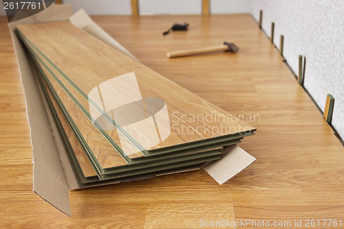 Image of Laminated panels the color of the wood