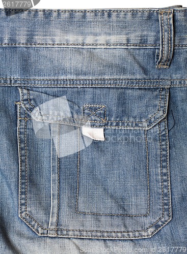 Image of blue jeans pocket