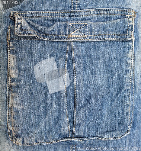 Image of blue jeans pocket