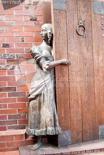 Image of Bronze sculpture of the girl. Kaliningrad. Russia