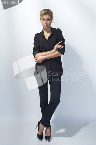 Image of Beautiful girl in fashion style
