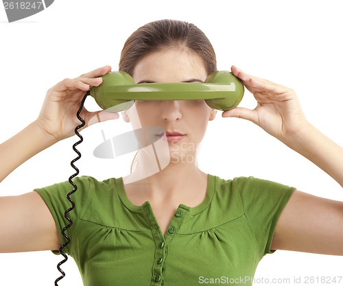 Image of Silly telephone girl