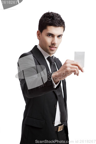 Image of Holding a business card