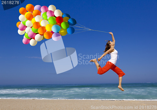 Image of Jumping with balloons