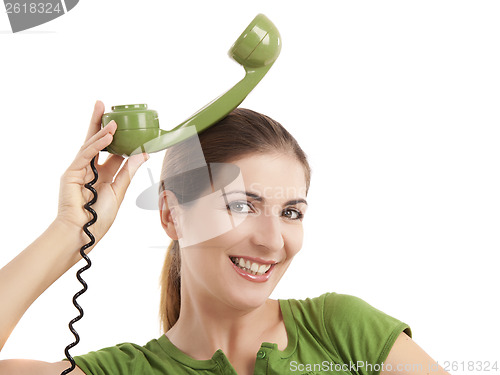 Image of Silly telephone girl