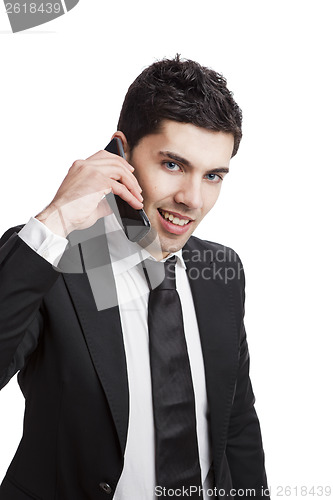 Image of Businessman calling