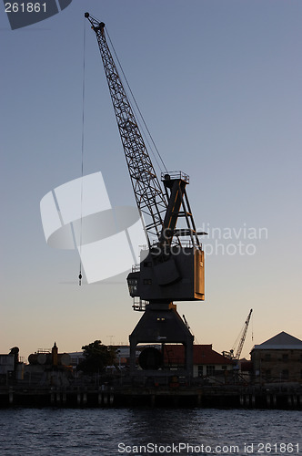 Image of Crane At Sunset