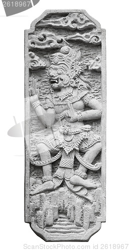Image of Stone tablet with the image of the ancient deity. Indonesia, Bal