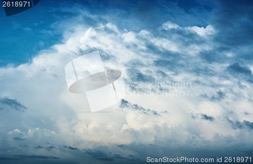 Image of Sky with clouds before the storm - nature background