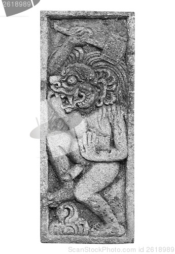 Image of Naked mythical creature - stone architectural ornament from Indo