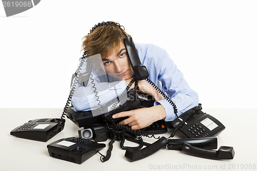 Image of wrapped in telephones