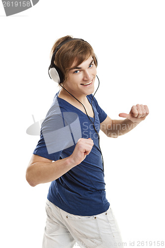 Image of Listen music with headphones
