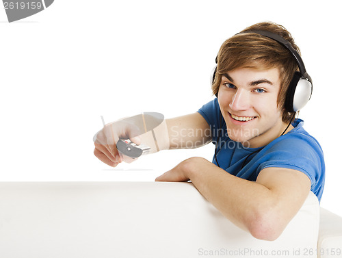 Image of Man with a remote control