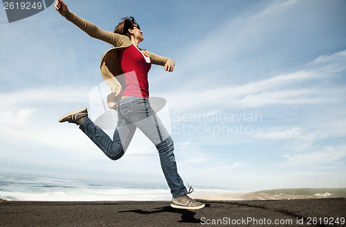 Image of Woman jumping