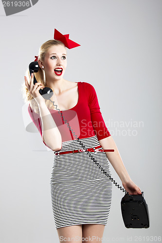 Image of Fashion woman with a phone