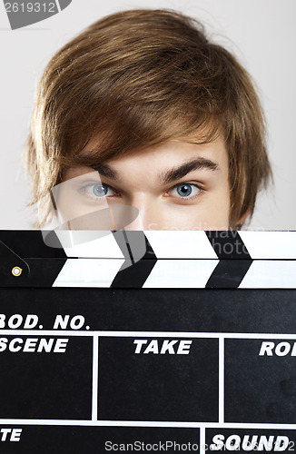 Image of Showing a clapboard