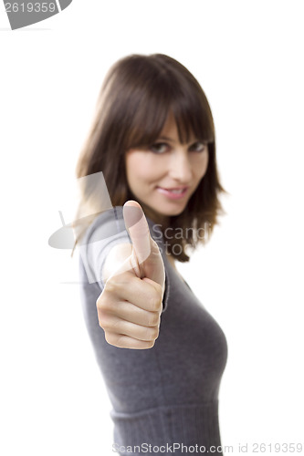 Image of Woman doing thumbs up