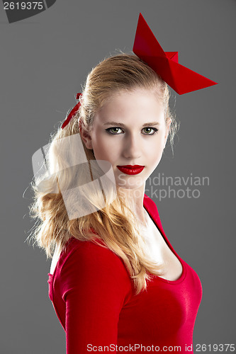 Image of Woman in red