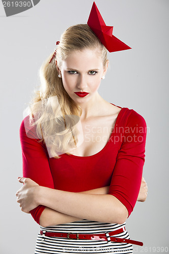 Image of Woman in red