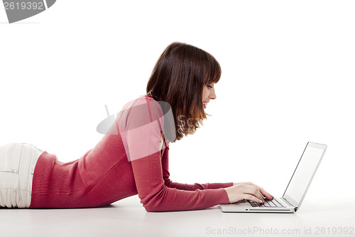 Image of Woman working with a laptop