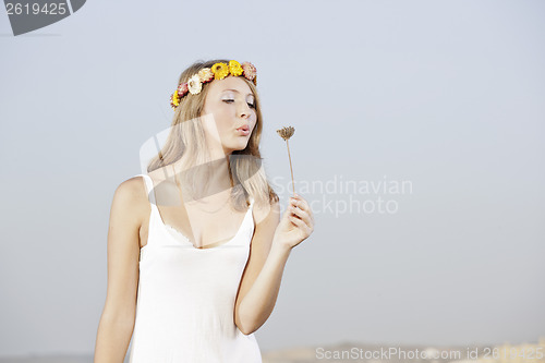 Image of Blowing flowers