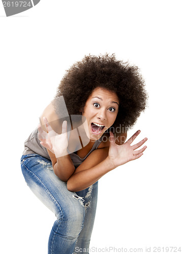 Image of Shocked young woman