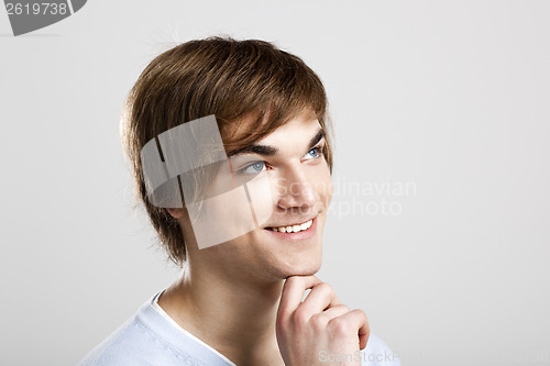 Image of Young man thinking