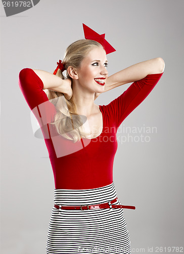 Image of Woman in red