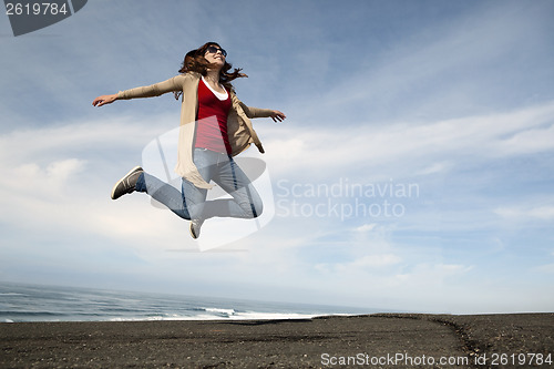 Image of Woman jumping