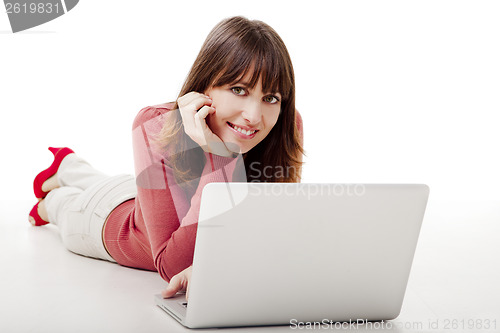 Image of Working on a laptop