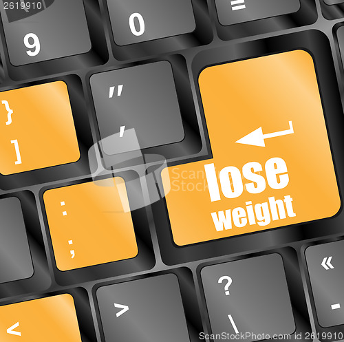 Image of Lose weight on keyboard key button