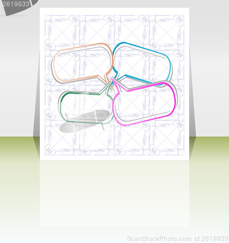 Image of Flyer Design with abstract cloud set- Business