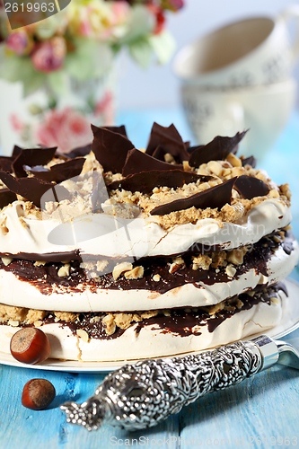 Image of Coffee cake of meringue.
