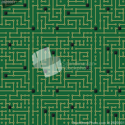 Image of Computer circuit board pattern