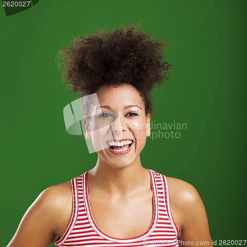 Image of African woman laughing