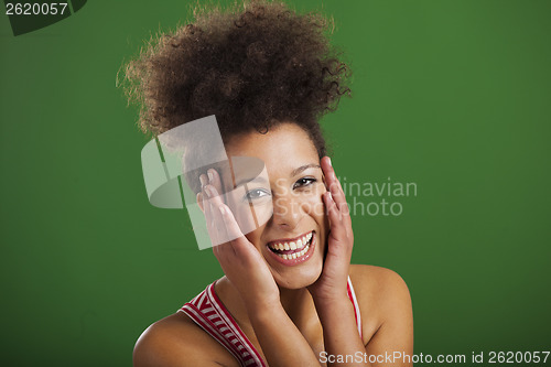Image of African woman laughing