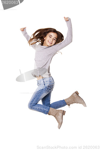 Image of Little girl jumping